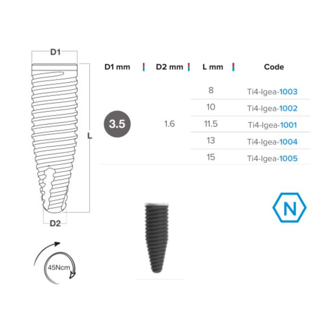 IGEA IMPLANTS NARROW